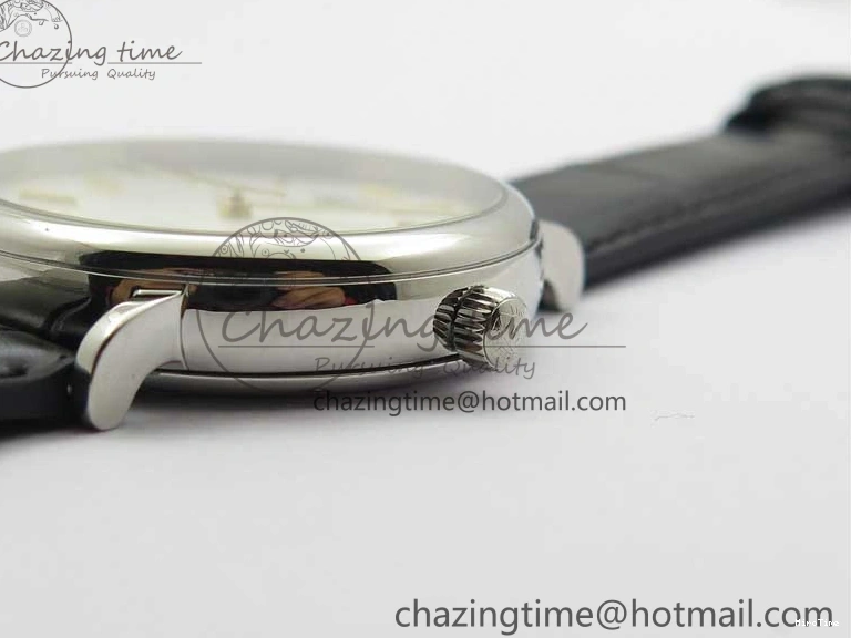 MIROTIME 0308 Vibrant Portofino IW459402 SS MKS 1:1 Best Edition White Dial on Black Leather Strap Miyota 7086